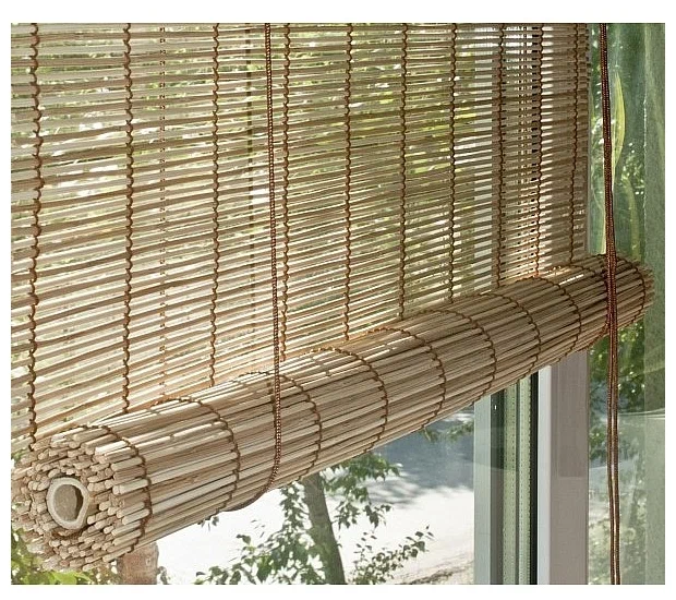 Рулонная штора Эскар бамбуковые (натур-микс)