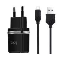 Сетевое зарядное устройство Hoco C12 Smart кабель microUSB...