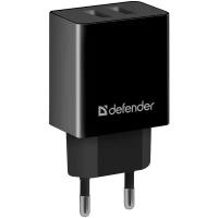 Сетевой адаптер DefenderUPA22 черный 2xUSB 21А