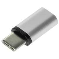 Адаптер Red Line microUSB USB TypeC серебристый