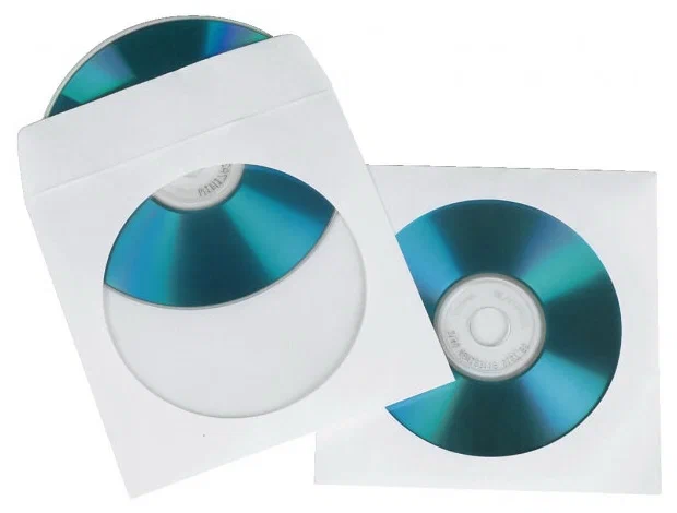 Конверт Hama на 1CD/DVD H-62671, белый